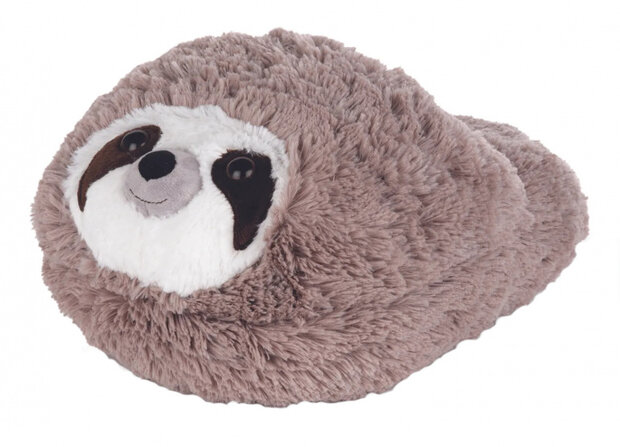 voetenwarmer Luiaard junior 35 x 25 cm pluche bruin
