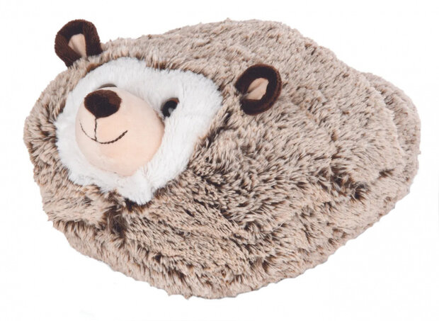 voetenwarmer Egel junior 35 x 25 cm pluche bruin