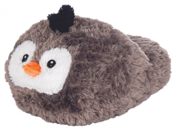 voetenwarmer Pingu&iuml;n junior 35 x 25 cm pluche grijs
