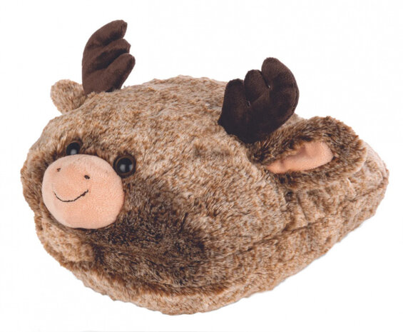 voetenwarmer Rendier junior 35 x 25 cm pluche bruin