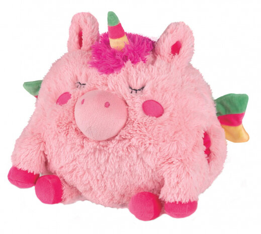handwarmer Eenhoorn junior 35 x 35 cm pluche roze