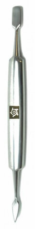 dubbelinstrument manicure 12 cm staal mat zilver