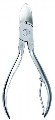 nageltang 12 cm staal hoogglans zilver