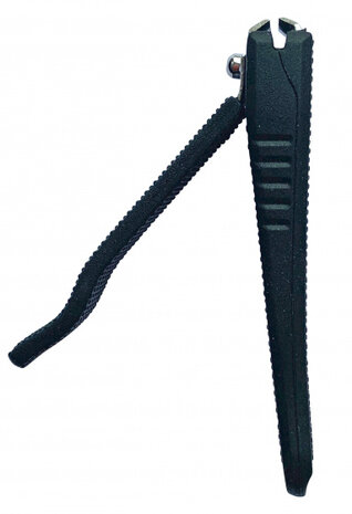 nagelknipper 8 cm staal/silliconen zwart/zilver