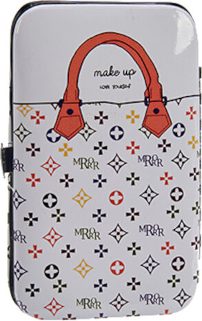 manicureset 8 x 12,5 cm staal wit 8-delig
