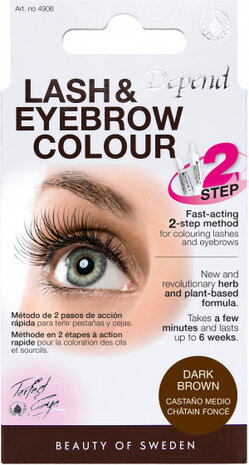 verfset Eye Lash &amp; Eyebrow 9,5 ml donkerbruin 21-delig