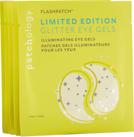 ooggelpad Illuminating Glitter dames geel/wit 5 stuks