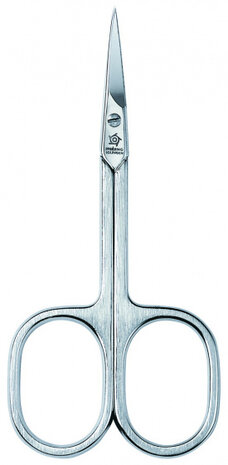 nagelriemschaar 9 cm staal bewerkt zilver