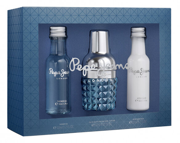 geurset for Him heren 50 ml fris blauw 3-delig