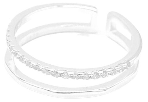 ring dames staal zilver verstelbaar