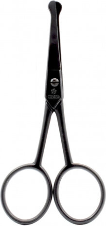 mannenschaar 10 cm RVS zwart