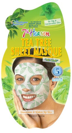 gezichtsmasker 7th Heaven Tea Tree  dames groen