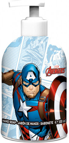 handzeep Captain America junior 500 ml lichtblauw/rood