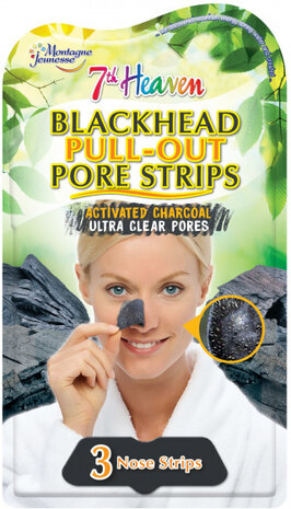 gezichtsmasker 7th Heaven Charcoal 3 stuks
