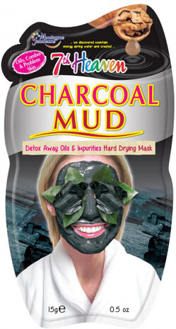 gezichtsmasker 7th Heaven Charcoal zwart