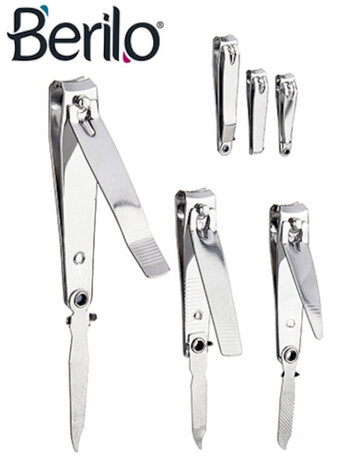nagelknippers staal zilver 3-delig