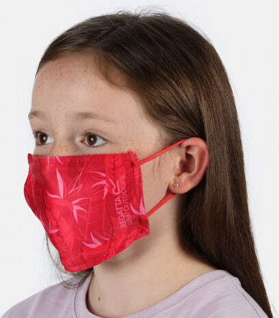 mondmaskers junior polyester rood 3 stuks