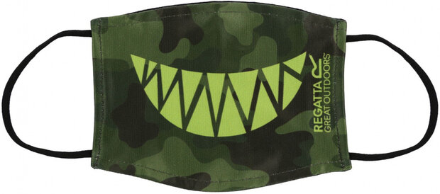 mondmaskers junior polyester groen/zwart/blauw 3 stuks