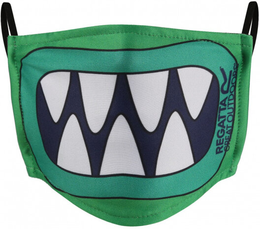 mondmasker jongens polyester blauw/groen/oranje&nbsp;3 stuks