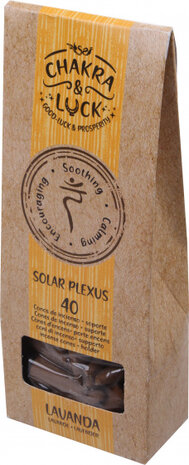 wierookkegels Solar Plexus karton naturel/geel 41-delig