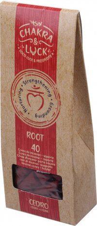 wierookkegels Root karton naturel/rood 41-delig