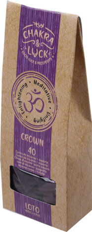 wierookkegels Crown karton naturel/paars 41-delig
