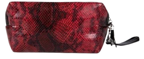 make-uptasje dames 16 x 7 cm rood/zwart