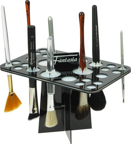 penselenstandaard 20 x 13 cm siliconen zwart/wit