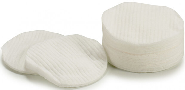 wattenschijven 5,5 cm katoen wit 50 stuks