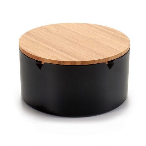 sieradendoos dames 13,5 x 7 cm hout zwart/naturel