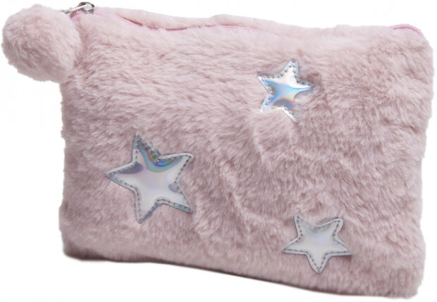 make-uptasje Comet dames 24 x 17 x 1 cm polyester roze