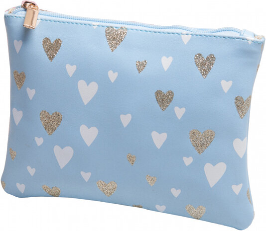 make-uptasje Tequiero 19,5 x 15 cm polyurethaan blauw