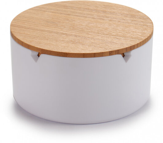 sieradendoos dames 13,5 x 7 cm hout wit/naturel
