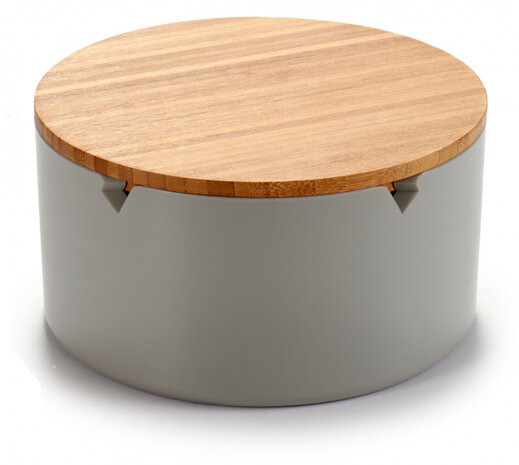 sieradendoos dames 13,5 x 7 cm hout grijs/naturel