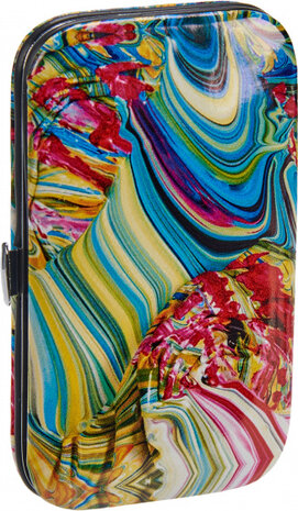 manicureset abstract 10,8 x 6 cm staal groen 7-delig
