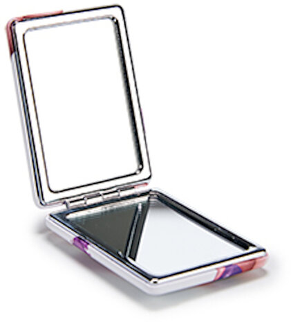 make-upspiegel nagels rechthoek 8,5 cm glas wit