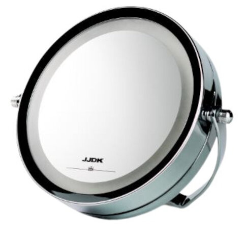 make-upspiegel Luxe led 18 cm 5x vergroting chroom zilver
