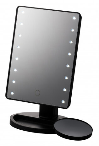 make-upspiegel Hollywood led 27 x 17 cm 10x vergroting zwart