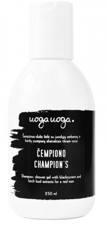 shampoo/ douchegel Champion&#039;s heren vegan 250 ml wit