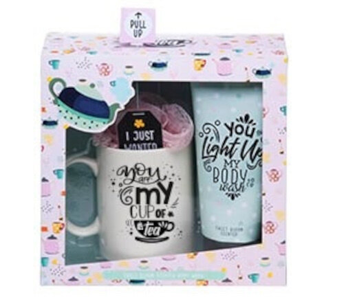 cadeauset dames keramiek wit/roze/blauw 3-delig