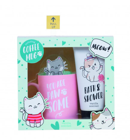 cadeauset meisjes keramiek wit/roze 3-delig
