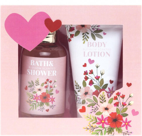 cadeauset Love dames 75/100 ml roze 2-delig