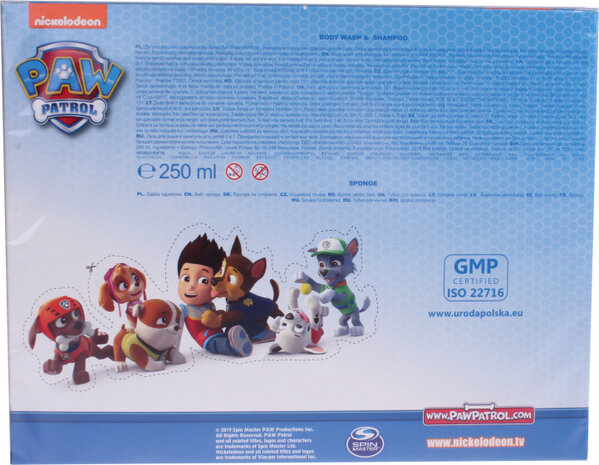 cadeauset Paw Patrol 250 ml blauw 4-delig