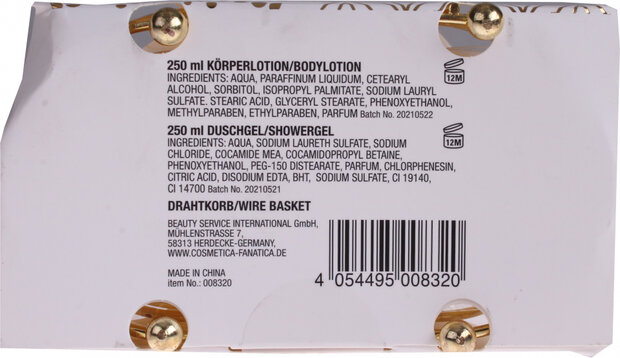 cadeuaset Golden Collection 500 ml vanille