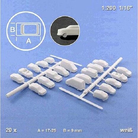 1:200 AUTO WIT 20 STUKS 03.30301.20