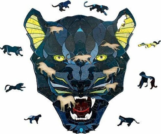 Eco Wood Art Houten Puzzel Panther, 31x28x0,5cm