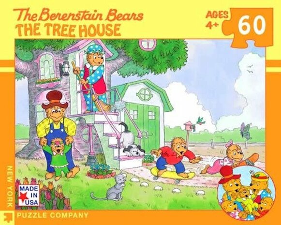 Berenstain Beren: The Boomhut  kinderpuzzel van 60 stukjes