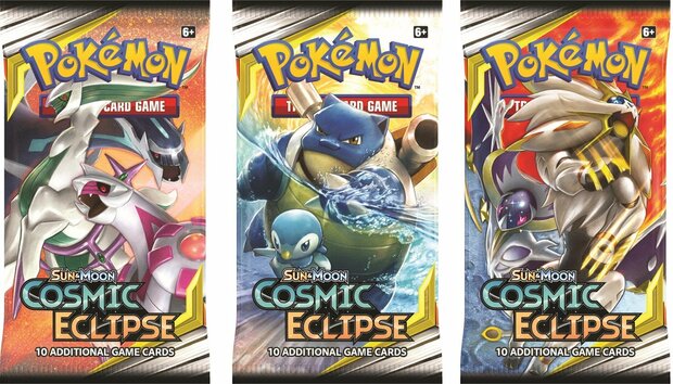 Pokemon 3 Booster Pakjes Cosmic Eclipse