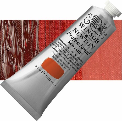 Winsor &amp; Newton Professional Acrylic Tube - Quinacridone Burnt Orange (549) 60 ml