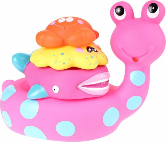 Eddy Toys Baddier: Slak Met Vriendjes 17 Cm Roze